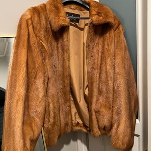 COPY - Mens 100% full skin whiskey colored mink coat from Neiman Marcus.